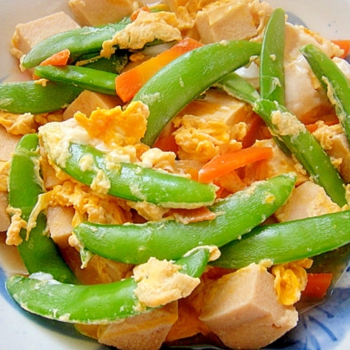 スナップエンドウと高野豆腐の卵とじ レシピ 作り方 By Mint74 楽天レシピ スナップエンドウと高野豆腐の卵とじ レシピ 作り方 By Mint74 楽天レシピ